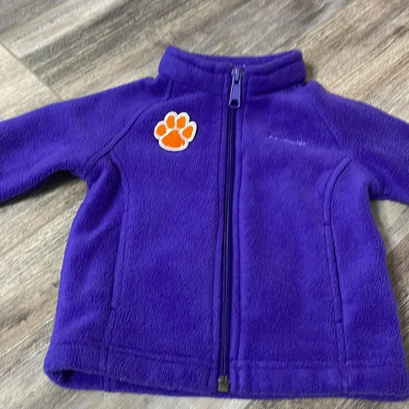 Columbia Fleece Jacket / Coat toddler size 2t Collegiate Clemson Paw, EUC - Picture 2 of 8